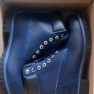 Timberland 6 Inch Premium Mens 12 Blue Exo Web Grid Tech Boots Nubuck A14EV 3940